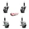 Service Caster 3'' Thermoplastic Rubber Wheel Swivel 1'' Expanding Stem Caster Set 2 Brakes, 4PK SCC-EX20S314-TPRB-2-TLB-2-1 - alternate 4